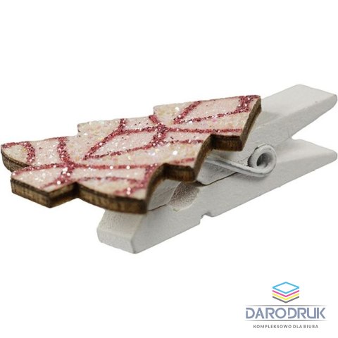 Titanum Ozdoba drewniana Craft-Fun Series klamerki XMAS choinki Titanum (18BR-39)