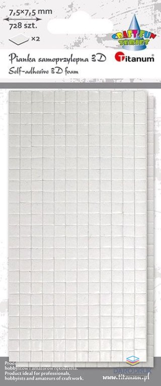 Titanum Plaster samoprzylepny Craft-Fun Series pianka 3D [mm:] 75x75 Titanum (EB885)