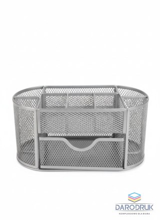 Tres Przybornik na biurko JUMBO srebrny srebrny metal Tres (5a)