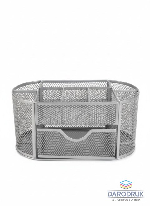 Tres Przybornik na biurko JUMBO srebrny srebrny metal Tres (5a)
