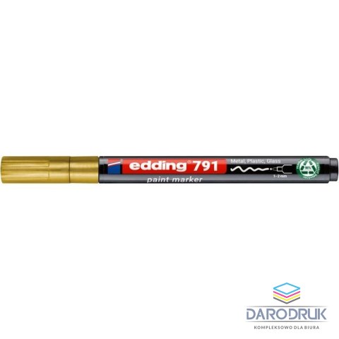 Edding Marker olejowy PCR E-791 wkład złoty 1,0-2,0mm okrągła końcówka Edding (ED-791PCR053)
