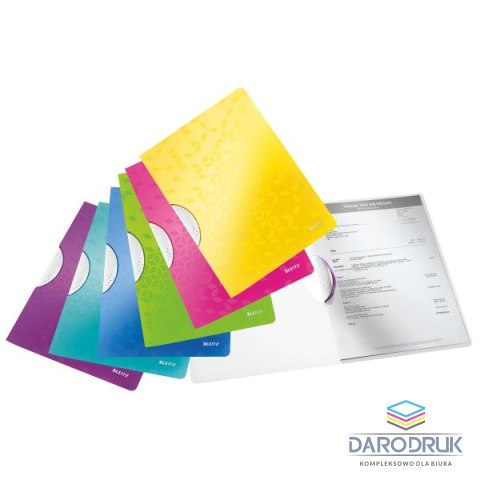 Leitz Skoroszyt A4 Wow ColorClip czarny plastik Leitz (41850095)