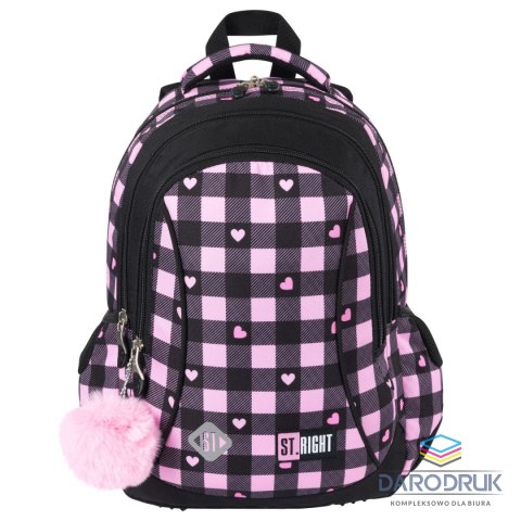 St.Right Plecak PINK CHECKEREDR 3-KOMORY St.Right (BP-26)