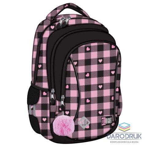 St.Right Plecak PINK CHECKEREDR 3-KOMORY St.Right (BP-26)