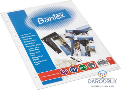 Bantex Koszulka na zdjęcia pionowa Bantex 10 x 15 cm 100 mic 10 szt. (2112-08)