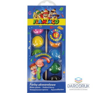 Flamingo Farby akwarelowe 12 kolor. Flamingo (FA12)
