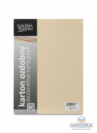 Galeria Papieru Papier ozdobny (wizytówkowy) A4 Ryps piaskowy 250g Galeria Papieru (204703)