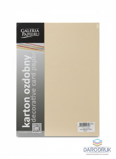 Galeria Papieru Papier ozdobny (wizytówkowy) A4 Ryps piaskowy 250g Galeria Papieru (204703)