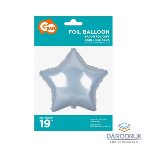Godan Balon foliowy Gwiazda biała 19\\ 19cal Godan (HS-G19BL)