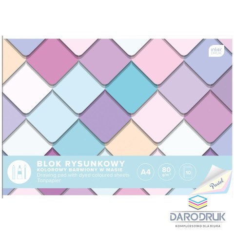 Interdruk Blok rysunkowy bloki A4 mix 80g 10k Interdruk (5902277294180)