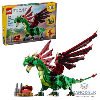 Lego Klocki konstrukcyjne Creator 3w1 Średniowieczny smok Lego (31161)