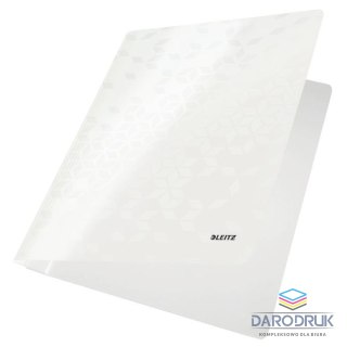 Leitz Skoroszyt A4 WOW biały perłowy karton 80g Leitz (30010001)