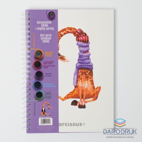 Narcissus Notes (notatnik) A5 zyrafa 80k. krata Narcissus