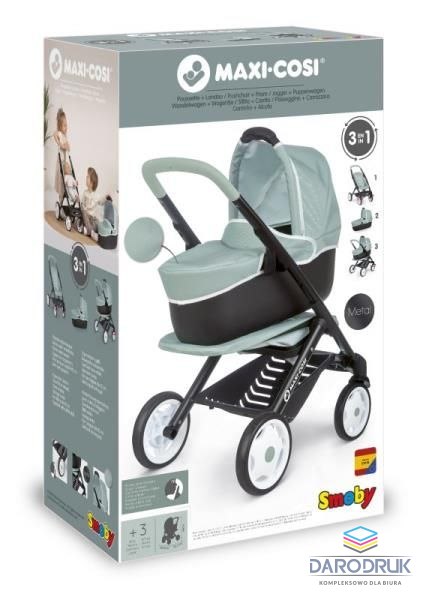 Smoby Wózek Maxi Cosi & Quinny 3w1, zielony Smoby
