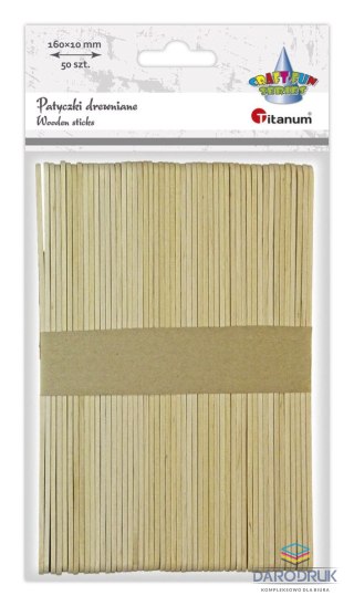 Titanum Ozdoba drewniana Craft-Fun Series Patyczki naturalne 10x160mm Titanum (21WL002)