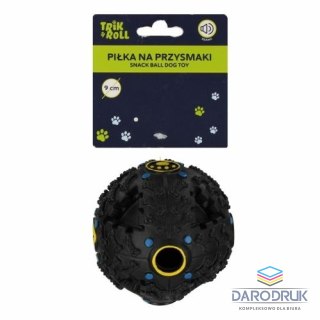 Trik Roll Gadżet Piłka dla psa z dźwiękiem 9cm na przysmaki czarna Trik Roll (560874)