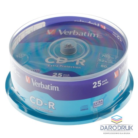 Verbatim Płyta cd CD-R cake 25 700MB x52 Verbatim