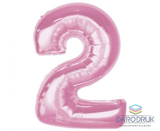 Godan Balon foliowy Smart, cyfra 2, j. różowa, 92 cm Godan (CH-S9J2)