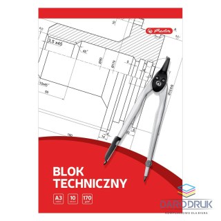 Herlitz Blok techniczny 9583634 A3 biały 10k Herlitz (400198598)