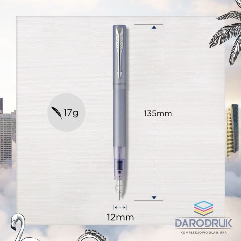 Parker Ekskluzywne pióro tłoczkowe VECTOR XL silver M Parker (2159745)