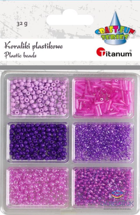 Titanum Koraliki kreatywne Craft-Fun Series tonacja fioletowa Titanum (25BR012)