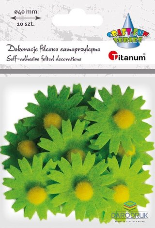 Titanum Ozdoba filcowa Craft-Fun Series kwiaty samoprzylepne Titanum (7534A)