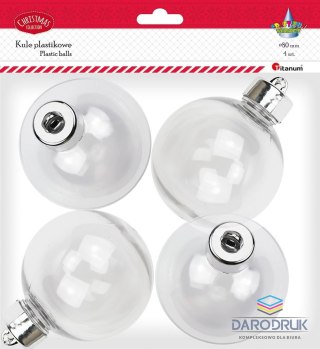 Titanum Ozdoba świąteczna Craft-Fun Series Bombki plastikowe z zakrętką Titanum (DIY-XM(532))