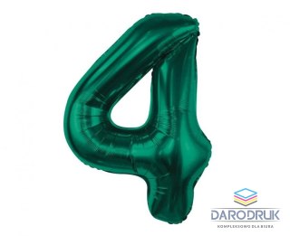 Godan Balon foliowy cyfra 4, zieleń butelkowa, 85 cm Godan (CH-B8B4)