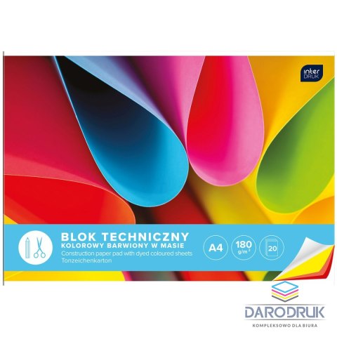 Interdruk Blok techniczny A4 180g 20k Interdruk (BLTKA4LUX)