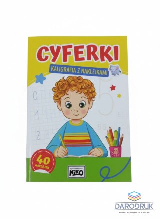 Niko Książeczka edukacyjna Cyferki. Kaligrafia z naklejkami. Niko