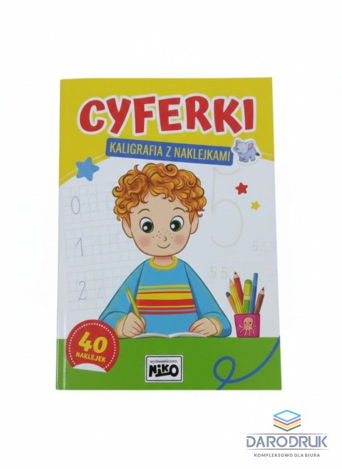 Niko Książeczka edukacyjna Cyferki. Kaligrafia z naklejkami. Niko