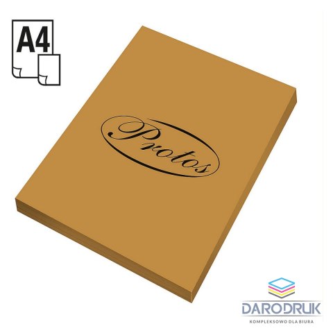 Protos Papier kolorowy A4 brązowy jasny 50k. 160g Protos