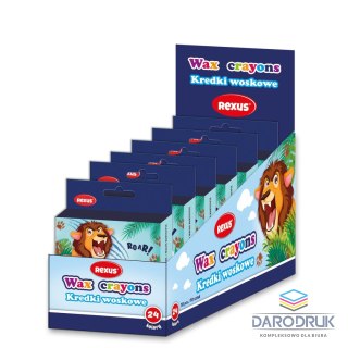 Rexus Kredki świecowe 24 kol. Rexus (603544)