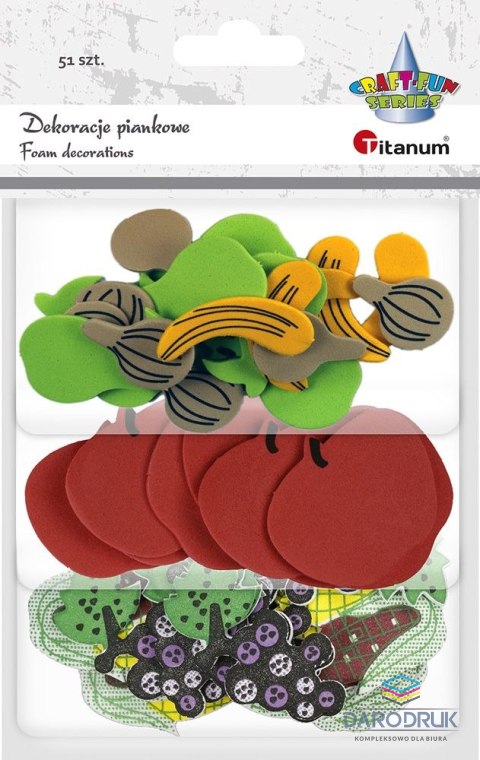Titanum Naklejka (nalepka) Craft-Fun Series piankowe Owoce Titanum (4673)