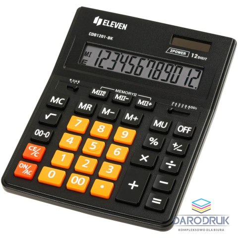 Eleven Kalkulator na biurko Eleven (CDB1201BK-ORE)