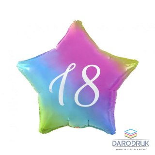Godan Balon foliowy 18 gwiazda gradient, nadruk biały 19cal Godan (FG-G18T)