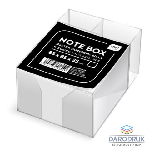 Interdruk Kostka papierowa biały [mm:] 85x85x 35 Interdruk (KOSPAPBKUBD)