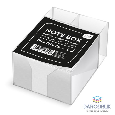 Interdruk Kostka papierowa biały [mm:] 85x85x 35 Interdruk (KOSPAPBKUBD)