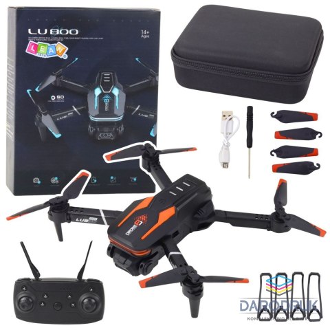 Lean Dron Zdalnie Sterowany LU800 Kamera Światła LED Pomarańczowy Lean (23096)