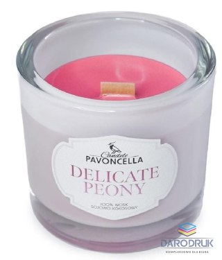 Pavoncella Świeczka ozdobna Delicate Peony biała 170g Pavoncella (5905711530493)