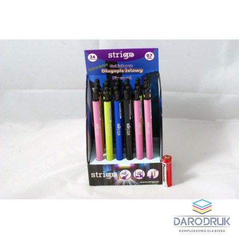 Strigo Długopis żelowy MODERN automatyczny wkład niebieski 0,7mm Strigo (SSC463)