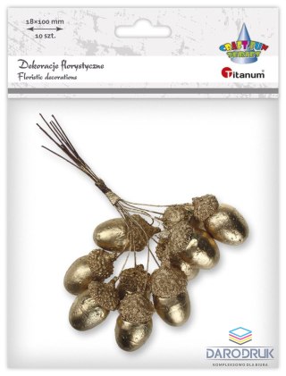 Titanum Ozdoba styropianowa Craft-Fun Series Żołędzie złote Titanum (DIY-E-24 (41))