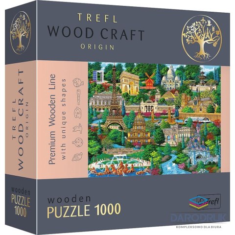 Trefl Puzzle drewniane Francja - znane miejsca 1000 el. Trefl (20150)