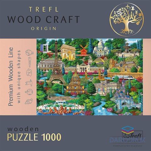 Trefl Puzzle drewniane Francja - znane miejsca 1000 el. Trefl (20150)