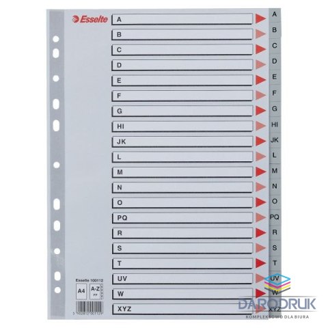 Esselte Przekładka alfabetyczna A4 szara A-Z Esselte (100112)