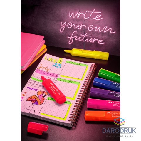 Faber Castell Zakreślacz Super Neon 8 kol. wkład mix 1,0-5,0mm Faber Castell (254601 FC)