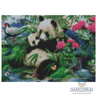 Flamingo Line Zestaw kreatywny Diamentowa mozaika 30x40cm Panda 1 Flamingo Line (TGD72661)