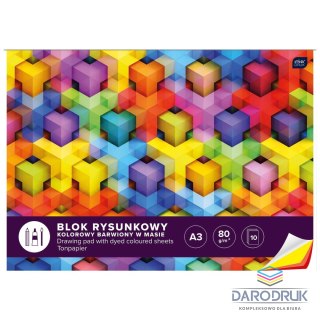 Interdruk Blok rysunkowy A3 mix 80g 10k Interdruk (BLRA3K10)