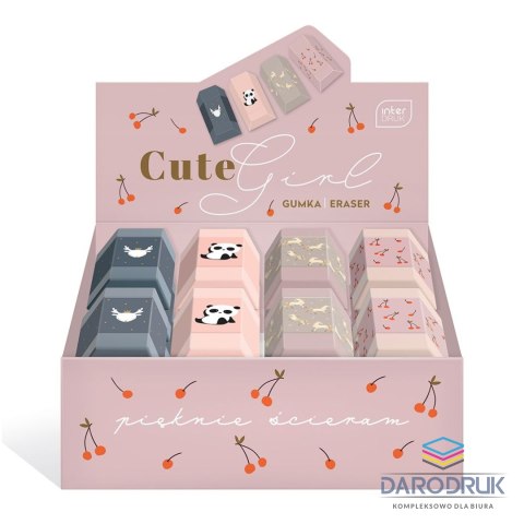 Interdruk Gumka do mazania Cute Girl 24 szt Interdruk (IGUCUTE)