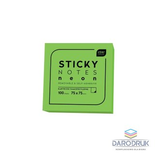 Interdruk Notes samoprzylepny (karteczki) mix 100k [mm:] 75x75 Interdruk (IKARSAM100N)